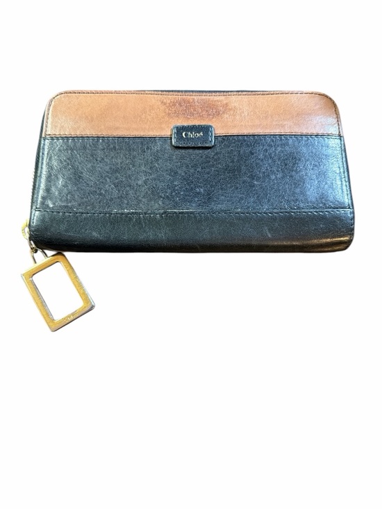 Chloe Handbags - Authentic Chloé Vintage Bicolor Leather Zip Around Continental Wallet